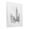 Stupell Industries Parisian Cityscape Sketch Framed Print Under Glass, design by Ethan Harper